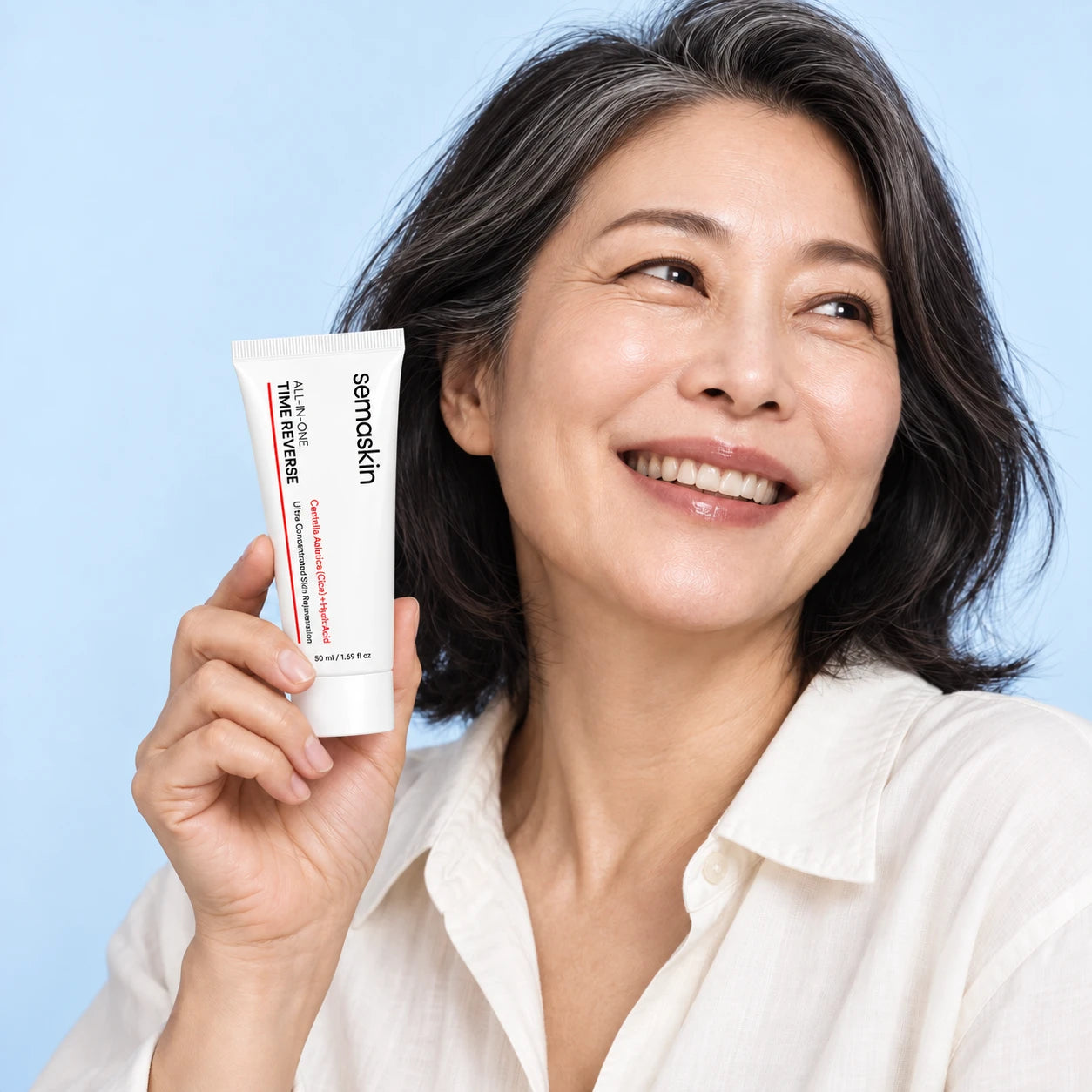 Time Reverse presented in a natural skincare portrait